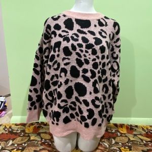 O&O Leopard Print Sweater
